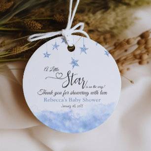 Etiquetas Para Lembrancinhas Brilha Brilha Estrelinha Azul Menino Baby Shower