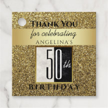 Brilho Dourado Preto e Branco 50º Aniversário Obri