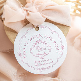 Etiquetas Para Lembrancinhas Brinquedo Vintage Toile de jouy Pop quando ela pop