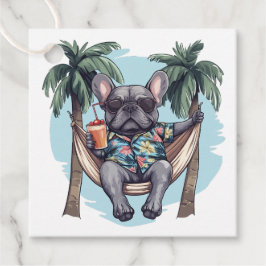 Etiquetas Para Lembrancinhas Bulldog Francês em Top Havaiano