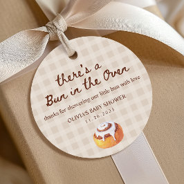 Etiquetas Para Lembrancinhas Bun in the Oven Gingham Bakery Baby Shower Gift