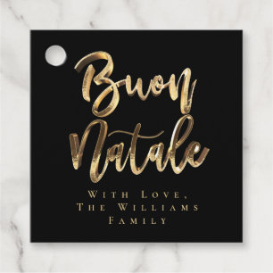 Etiquetas Para Lembrancinhas Buon Natale Elegant Black Dourado Natal Italiano