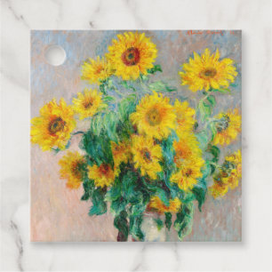 Etiquetas Para Lembrancinhas Buquê de Sunflower Claude Monet