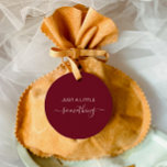 Etiquetas Para Lembrancinhas Burgundy, só uma coisinha, sempre<br><div class="desc">Essas etiquetas de presentes versáteis podem ser usadas para qualquer ocasião,  para presentes pessoais ou para sua empresa.</div>