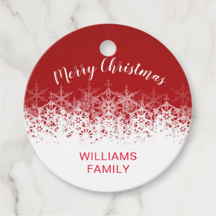 Etiquetas Para Lembrancinhas Burgundy vintage floco de neve Feliz Natal