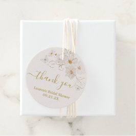 Etiquetas Para Lembrancinhas Butterflies Beige Floral Favor Tags