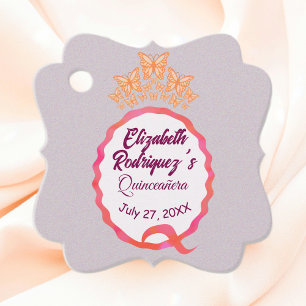 Etiquetas Para Lembrancinhas Butterflies Princesa Tiara Crown Quince