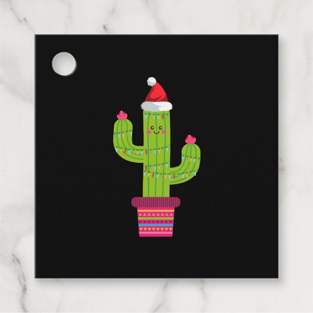 Etiquetas Para Lembrancinhas Cactus Natal (Frente)