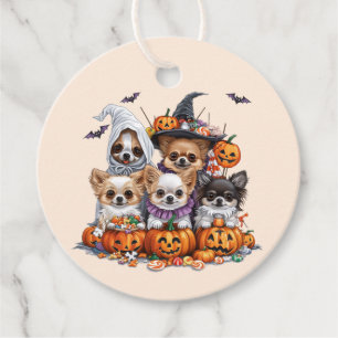 Etiquetas Para Lembrancinhas Cães Chihuahua de Halloween