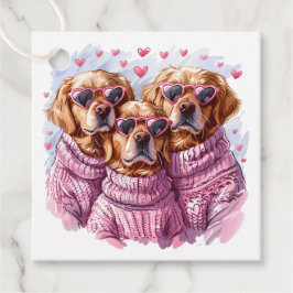 Etiquetas Para Lembrancinhas Cães de dia de os namorados para Retriever Ouros