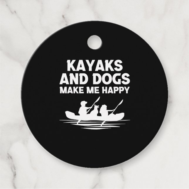 Etiquetas Para Lembrancinhas Cães Kayaks (Frente)