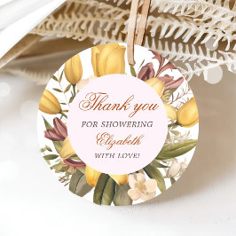 Etiquetas Para Lembrancinhas Café da Manhã Floral e Bridal Shower com Espumante