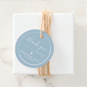 Etiquetas Para Lembrancinhas Caligrafia Elegante Chuveirinho Azul para Bebê 'Ob