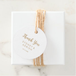 Etiquetas Para Lembrancinhas Caligrafia Simples|Dourado Casamento Obrigado
