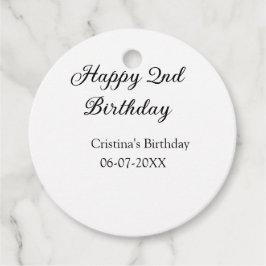 Etiquetas Para Lembrancinhas caligrafia simples segundo aniversário feliz mínim