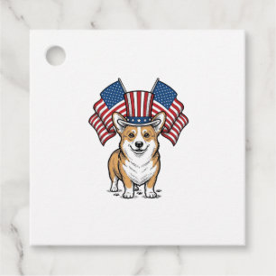 Etiquetas Para Lembrancinhas Camisa de desenho de gravação vintage de Corgi Pat