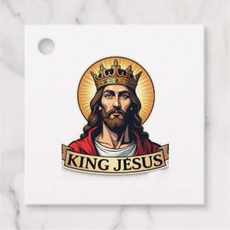 Etiquetas Para Lembrancinhas Camiseta com Gravura Vintage Estandarte do Rei Jes