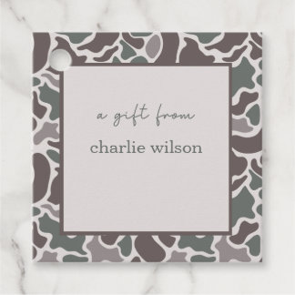 Etiquetas Para Lembrancinhas Camo Boys Birthday Gift Tag