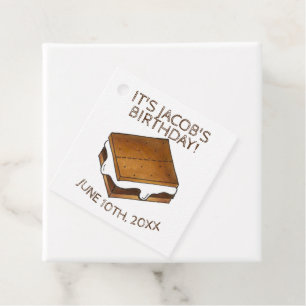 Etiquetas Para Lembrancinhas Campfire S'mores Marshmallow Festa de aniversário