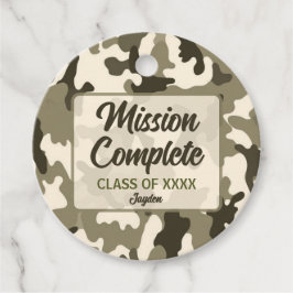 Etiquetas Para Lembrancinhas Camuflagem Rústica Tons Terrosos de Marrom e Bege