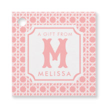 Cana rosa e branca | Rattan | Monograma