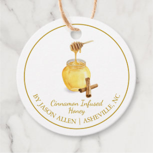 Etiquetas Para Lembrancinhas Canela Orgânica Simples, Mel Hang