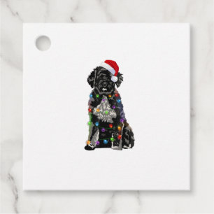 Etiquetas Para Lembrancinhas Cão de Água Português Luzes de Natal Xmas Cão Lov