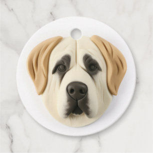 Etiquetas Para Lembrancinhas Cão Pastor da Anatólia Inspirado em 3D