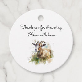 Etiquetas Para Lembrancinhas Caprino de Aquarela, personalizado