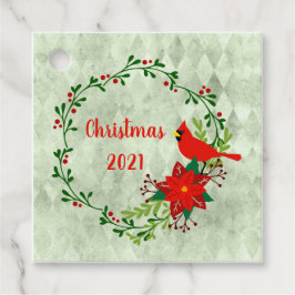 Etiquetas Para Lembrancinhas Cardinals Wreath Personalizado