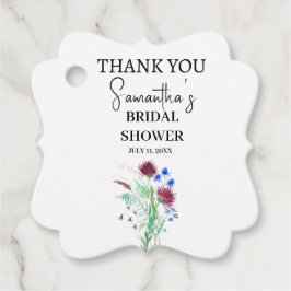 Etiquetas Para Lembrancinhas Cardo Flores Roxas Chuveiro de Noiva Boêmio Escocê