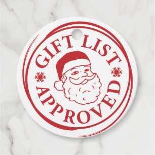 Etiquetas Para Lembrancinhas Carimbo de Papai noel da lista oficial