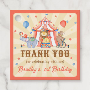 Etiquetas Para Lembrancinhas Carnaval de animais do circo Aniversário Obrigado