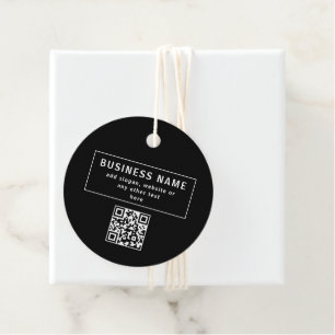 Etiquetas Para Lembrancinhas Carregar código QR ou logotipo Preto Moderno