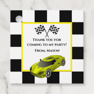 Etiquetas Para Lembrancinhas Carro Race Amarelo Parte Aniversário de crianç