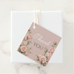 Etiquetas Para Lembrancinhas Carruagem de Princesa Vintage Rosas Rosa Obrigada