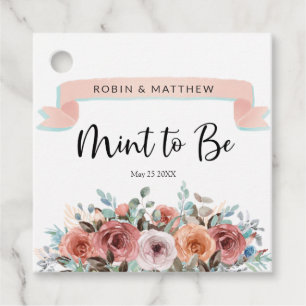 Etiquetas Para Lembrancinhas Casa de Mint to Be, Peach, Blush, Casamento de Min