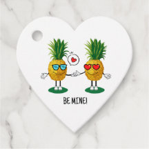 Casal de Amor Emoji de Abacaxi Personalizado