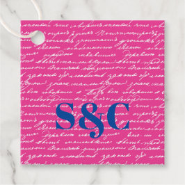 Etiquetas Para Lembrancinhas Casal de escrita manual INICIAL Casal Diversão de 