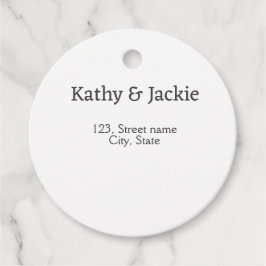 Etiquetas Para Lembrancinhas Casal preto e branco nome endereço cidade estado s