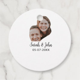 Etiquetas Para Lembrancinhas Casal rosto foto adicionar nome data simples casam