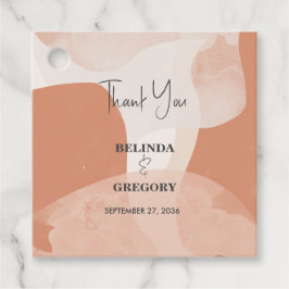 Etiquetas Para Lembrancinhas Casamento Abstrato da Boêmia Moderna Terracotta