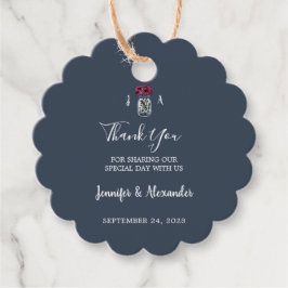 Etiquetas Para Lembrancinhas Casamento azul de marinho de Mason jar Russo