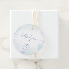 Etiquetas Para Lembrancinhas Casamento Blue Heart & Watercolor