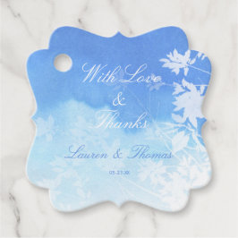 Etiquetas Para Lembrancinhas Casamento Blue Watercolor