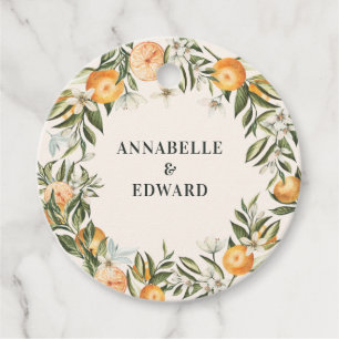 Etiquetas Para Lembrancinhas casamento botânico dos citrinos de laranja