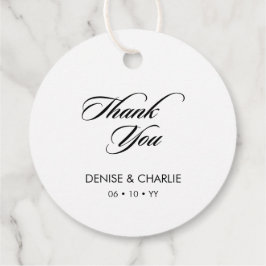 Etiquetas Para Lembrancinhas Casamento Branco da Caligrafia Minimalista Elegant
