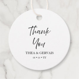 Etiquetas Para Lembrancinhas Casamento Branco Mínimo de Caligrafia de Script El