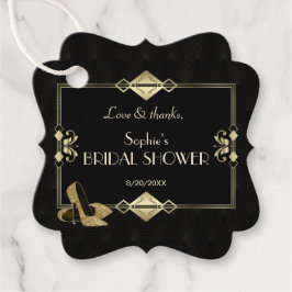 Etiquetas Para Lembrancinhas Casamento com 1920 de Deco de Arte Negra Dourada d