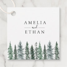 Casamento com Aquarela Florestal de Inverno